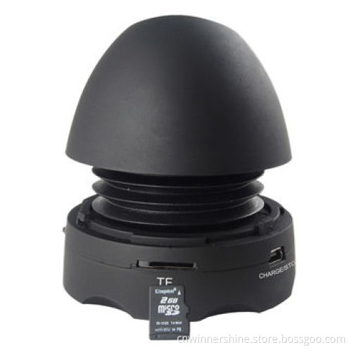 Portable TF SD Card Reader Mini Speaker for iPod, Smartphone and Laptop, OEM, 6 Hours Play Time